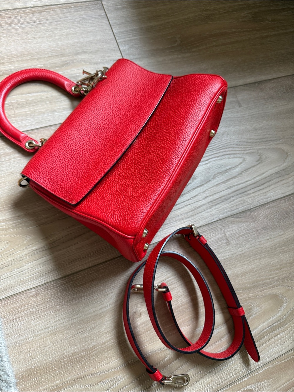 Dior ‘ Be Dior ‘Red Leather Top-Handle Women’s Bag with Detachable - Picture 4 of 4